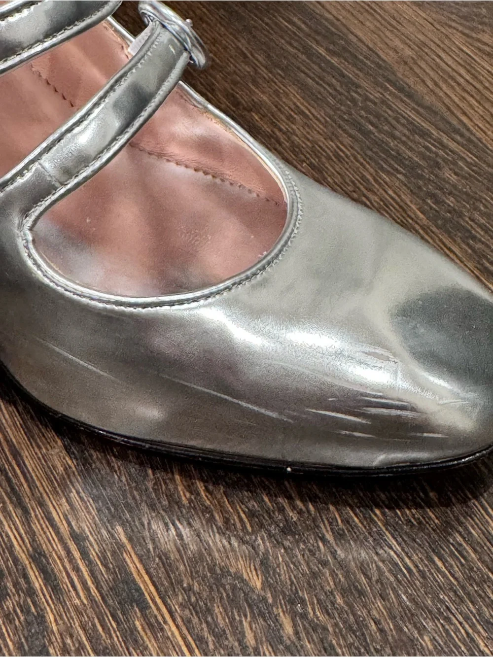 JCrew Metallic Mary Jane Double Strap Maisie Pump size 9